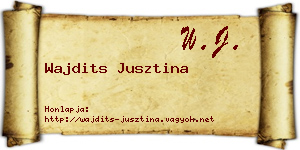 Wajdits Jusztina névjegykártya